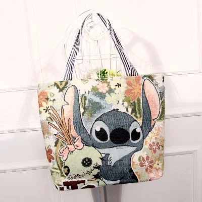 stitch Новая модная Большая вместительная мультяшная Минни Маус Дораэмон медведь Мумия сумка женская сумка хозяйственная сумка подарок на день рождения - Цвет: stitch