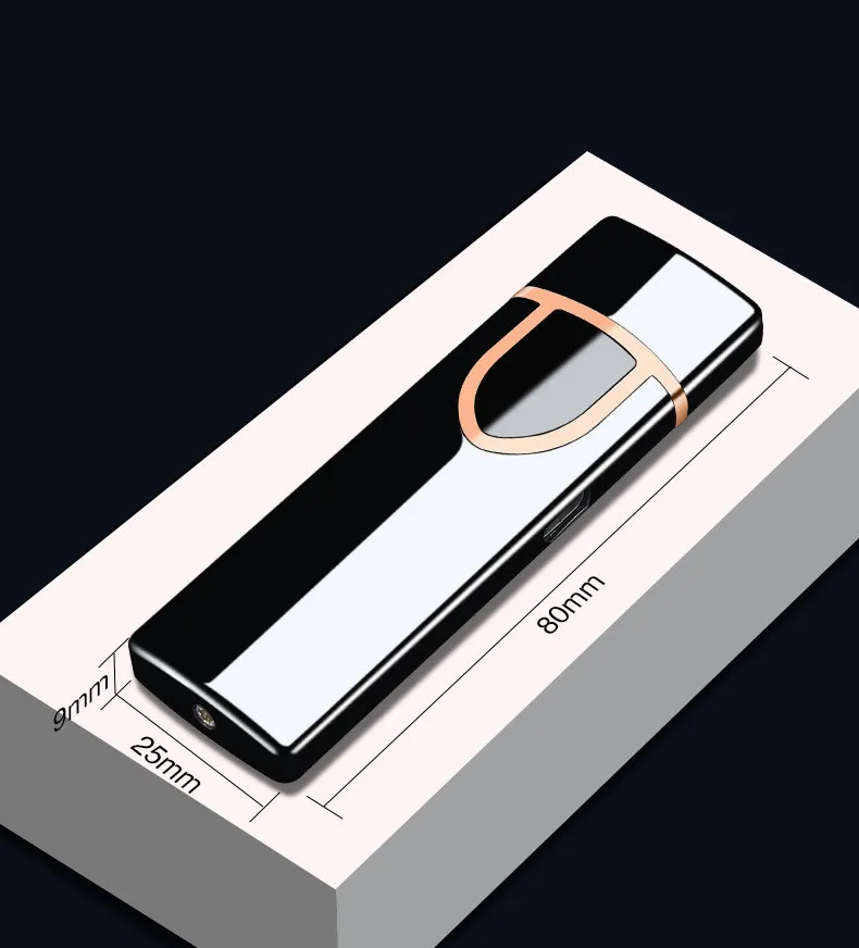Usb зарядка Электронная Зажигалка Ветрозащитная тонкая мужская индивидуальная Женская электрическая нагревательная цветная сигарета зажигалка
