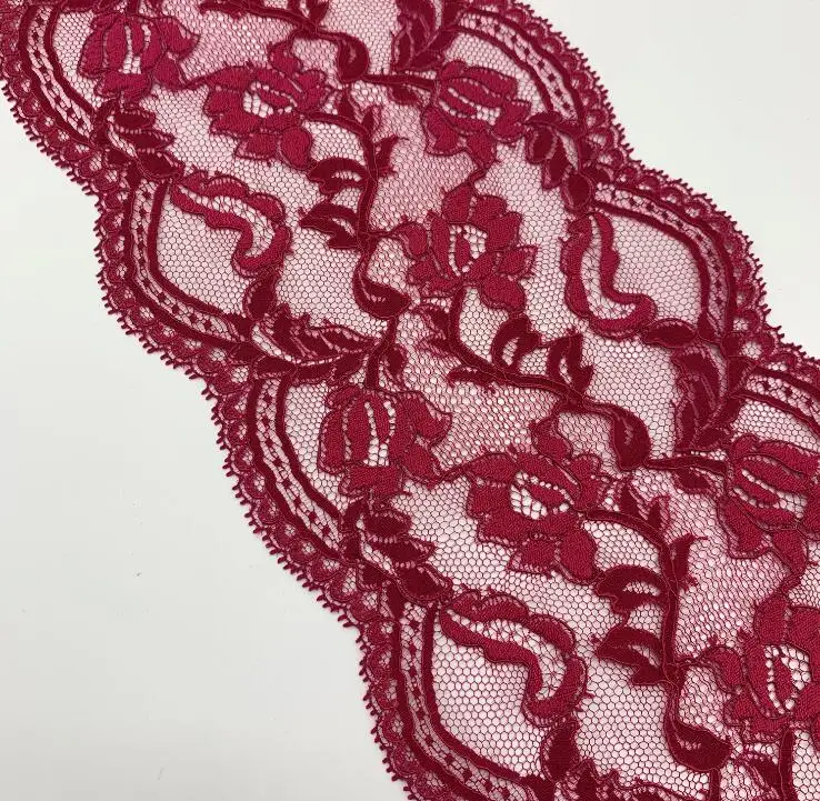 Dark Red 4 года/партия, 15-23,50 см, эластичная юбка с кружевной отделкой, нижнее белье, шитье, рукоделие, одежда, ткань, кружево, темно-красный цвет - Цвет: Dark Red