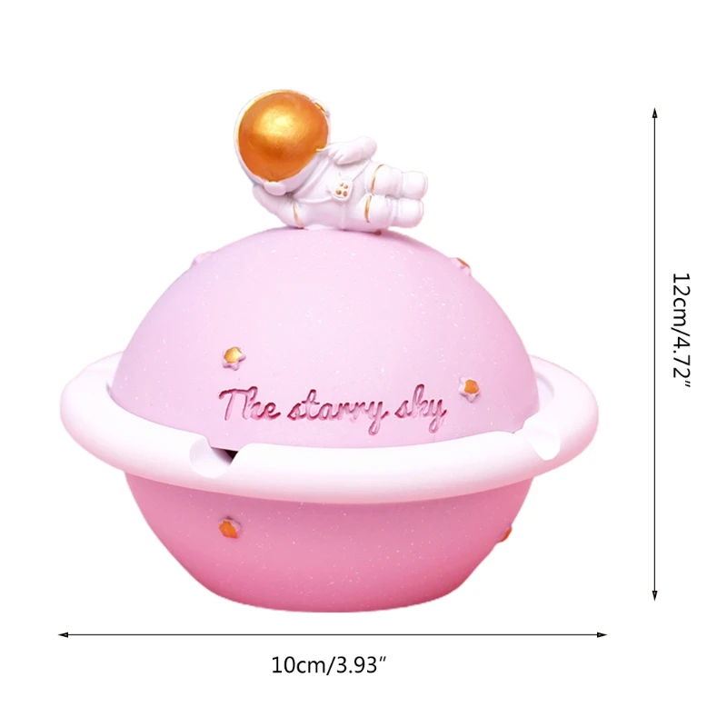 

39XB Prone Spherical Astronaut Desktop Ashtray Cute Cartoon Decorative Tray Cigarette Holder Tobacco Smoking Utensil