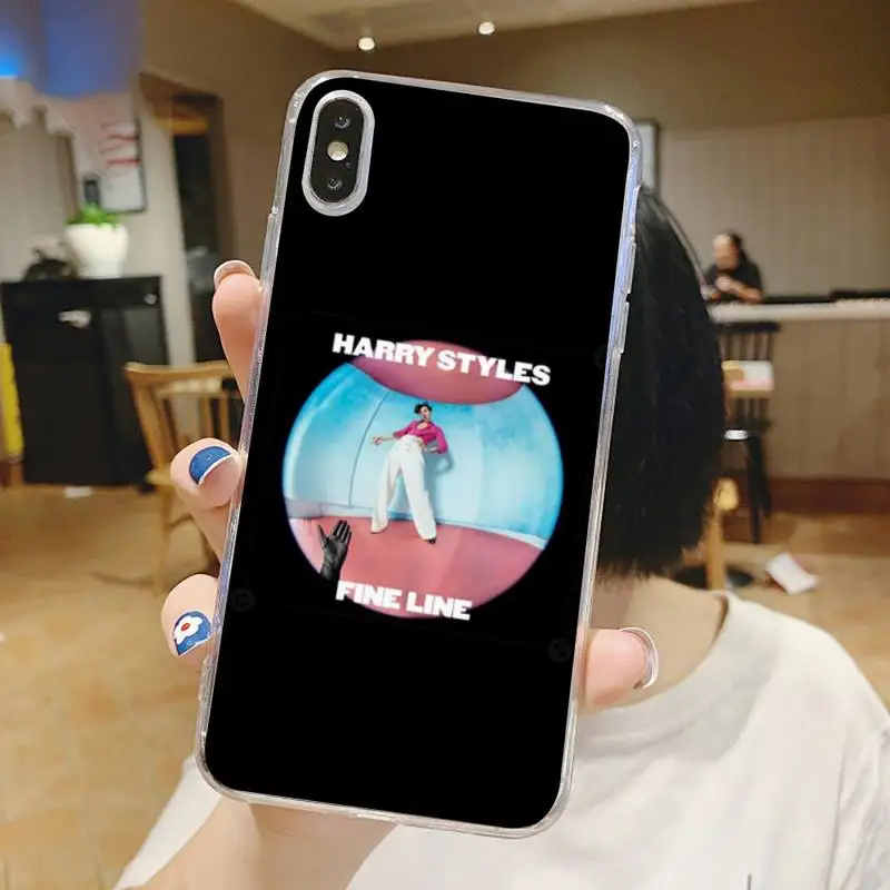 

Pink Harry Styles one direction Phone Case Transparent for iPhone 6 7 8 11 12 s mini pro X XS XR MAX Plus