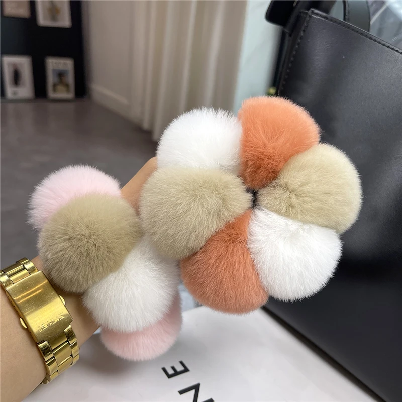 Женская эластичная резинка для волос милая плюшевая повязка на голову из