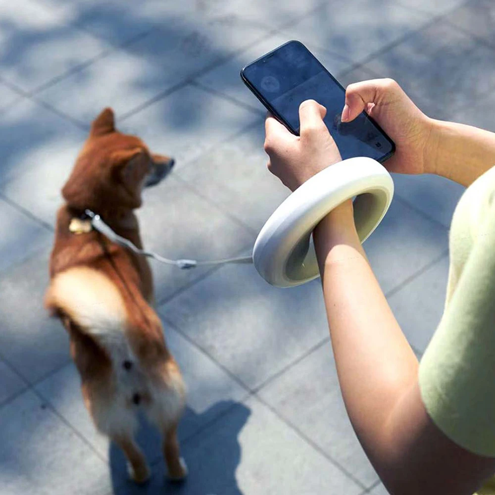 Xiaomi Moestar 2,6 м выдвижной поводковое кольцо для собак светодиодное освещение гибкий ошейник для собаки щенок ПЭТ Тяговый канат ремень умный пульт дистанционного управления