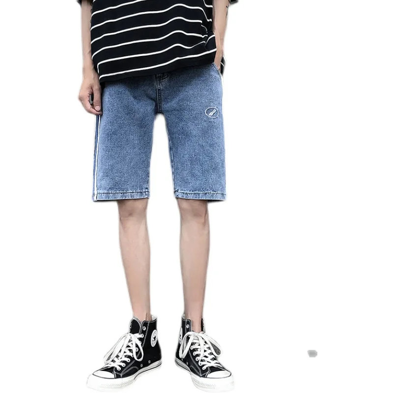

Casual Boy Baggy Trousers Overalls For Men Denim Shorts Cargo Pants Boys