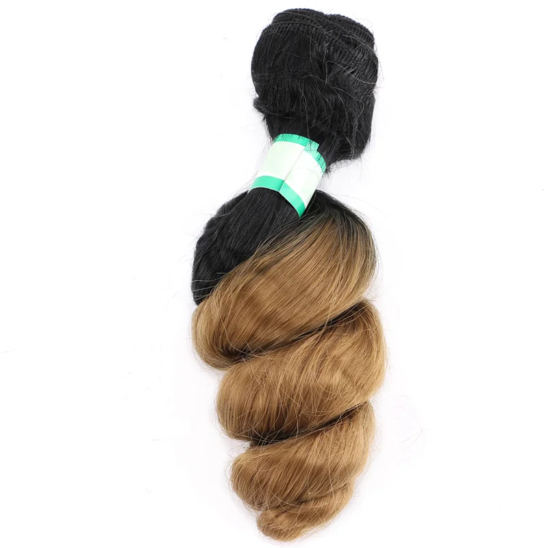 

1/3/4/6 Bundles Deal Loose Deep Wave Brazilian Synthetic Hair Extension Machine Weft for Black Women 100g/Pce