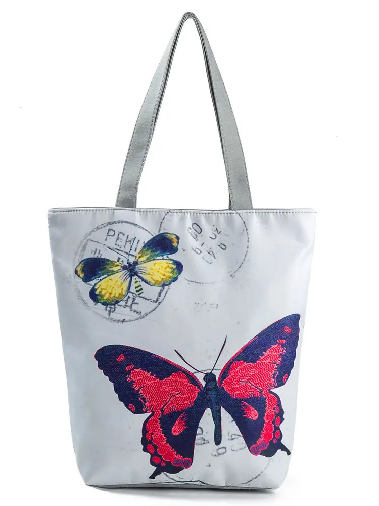 

Miyahouse Trendy High Capacity Design Tote Bag Butterfly Print Shoulder Bags Wholesale Women Shopping Bag Portable Practical