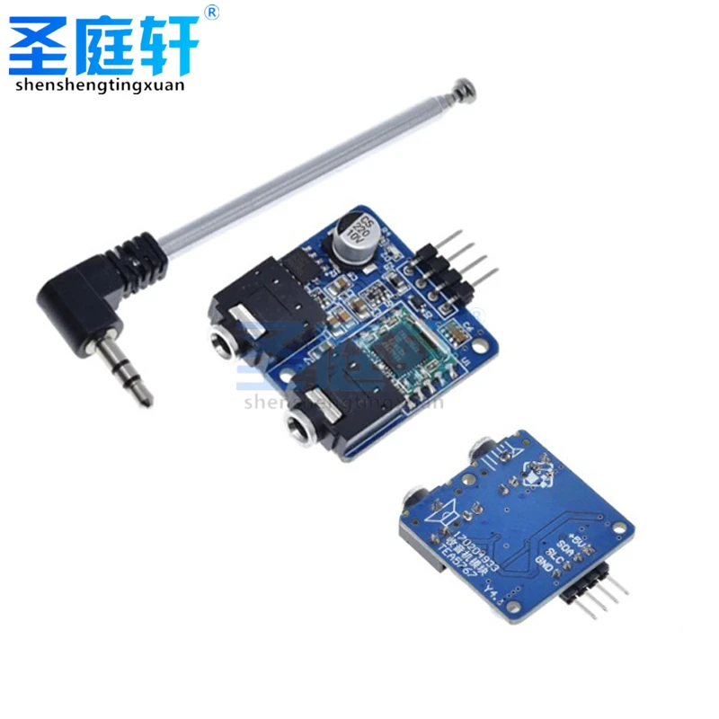 FM-радиомодуль TEA5767 5 В для Arduino радио 76-108 МГц I2C связь с бесплатной кабельной