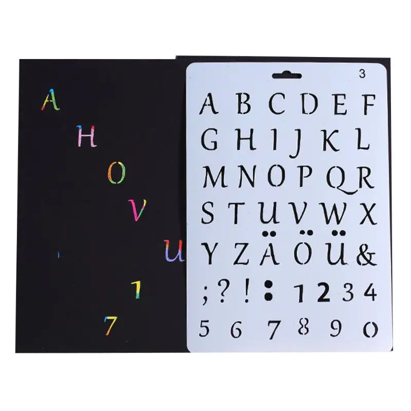 

Scratch Painting Template DIY Album Theme Lace Ruler Hand-painted Hollow Templates Tool Y4UD