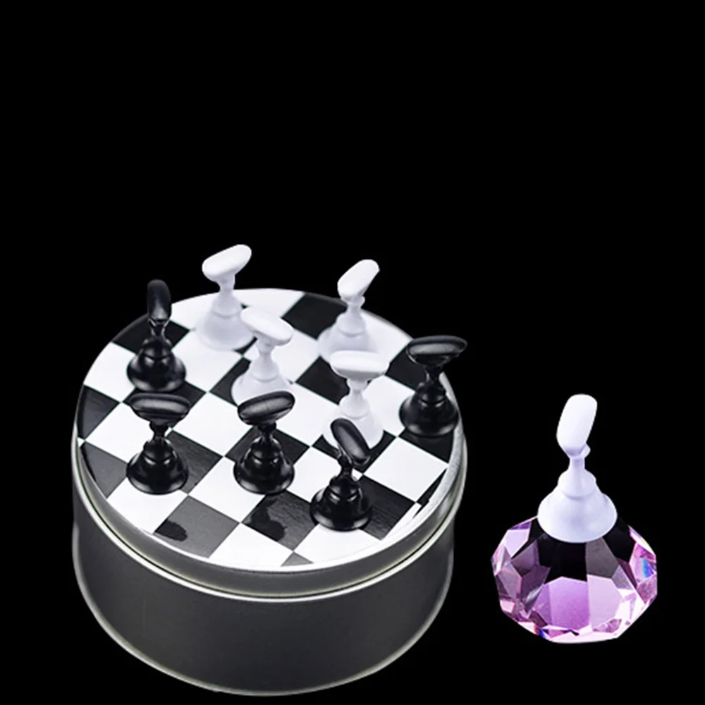 

14pcs Nail Art Showing Shelf Diamond Design Nail Tip Crystal Stand Set Luxury Salon Display Holder Manicure Tools
