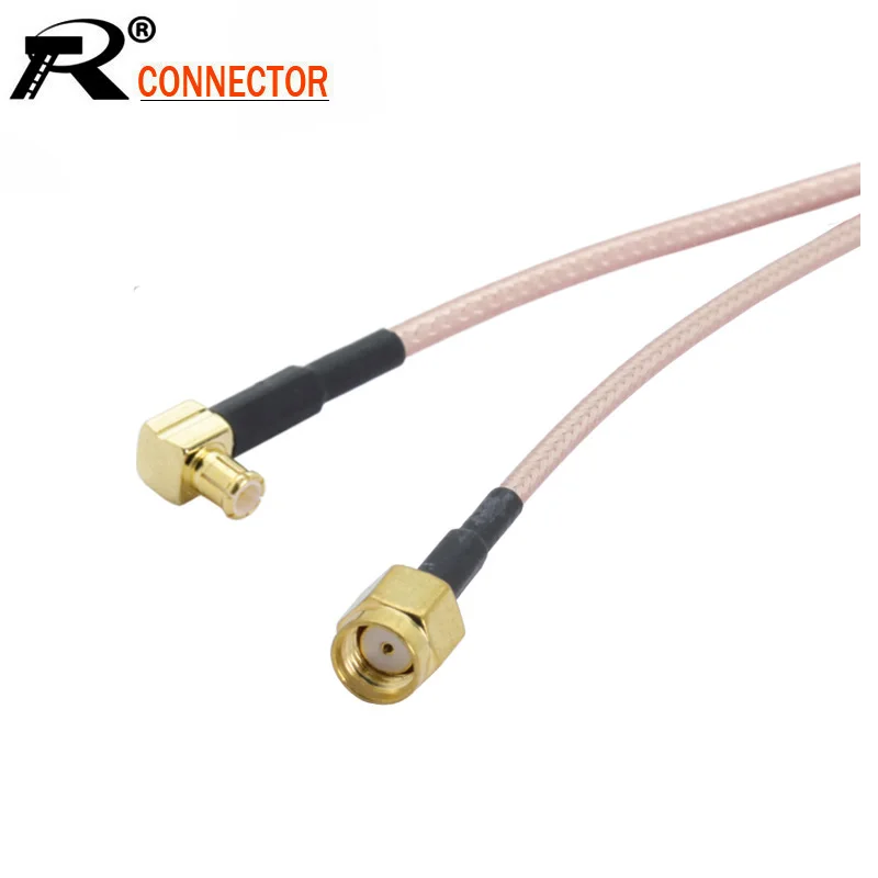 10 шт./лот RP SMA разъем для MCX угловые штекер радиочастотный коаксиальный кабель к