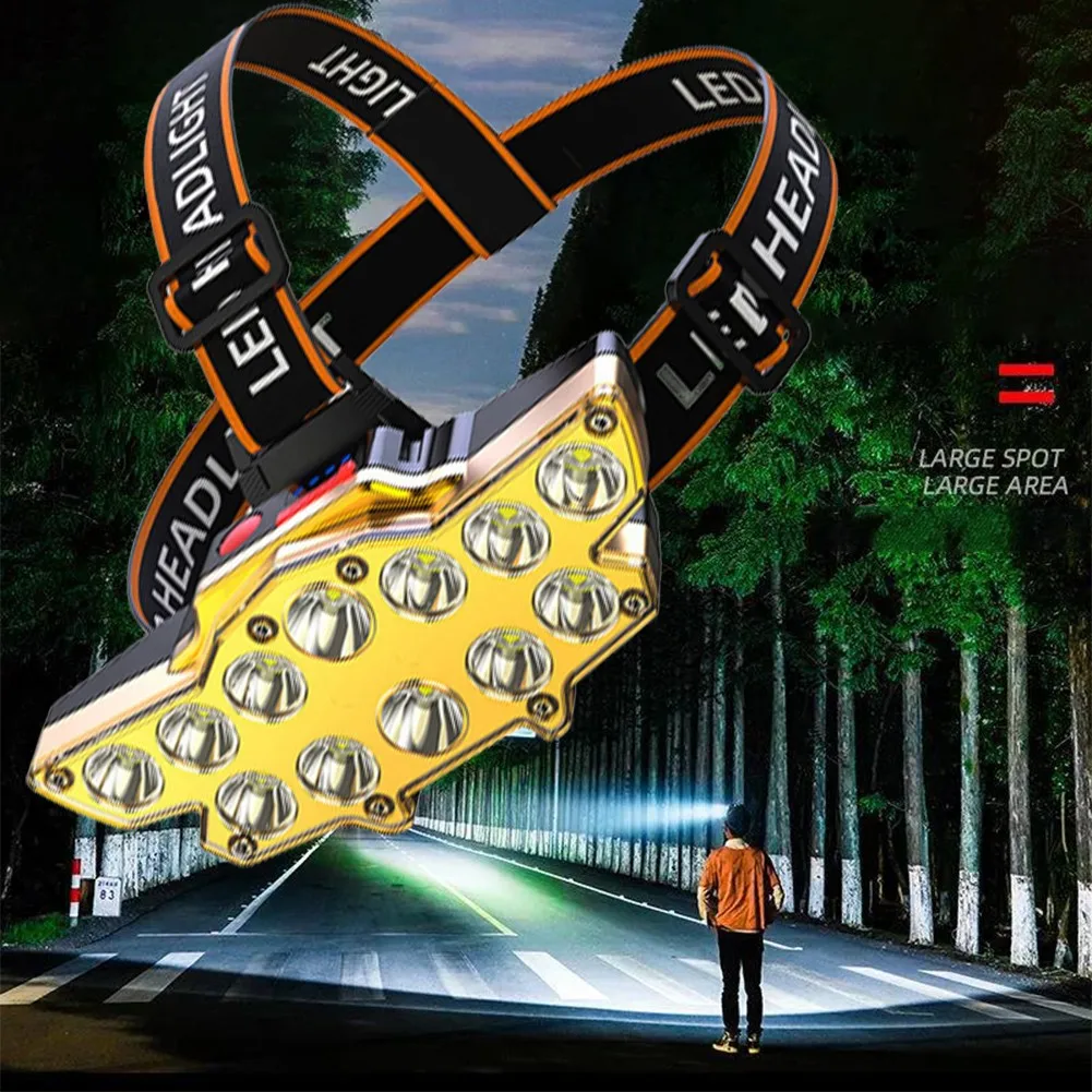 Налобный фонарь P90 перезаряжасветильник налобный для рыбалки с длинным светом