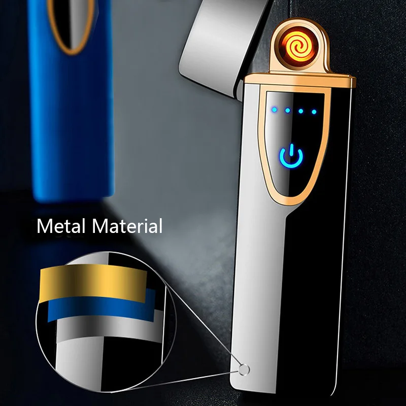 Новая сенсорная Индукционная электронная ультратонкая Зажигалка для сигарет