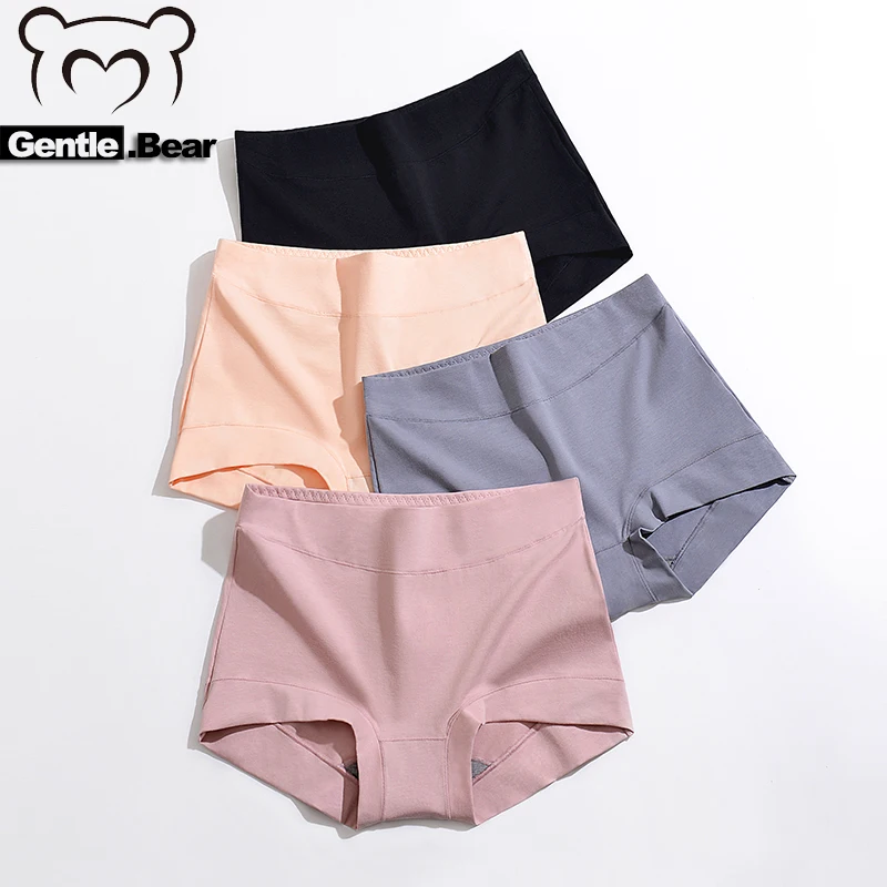 Хлопковые трусы с высокой талией мягкое женское нижнее белье женские