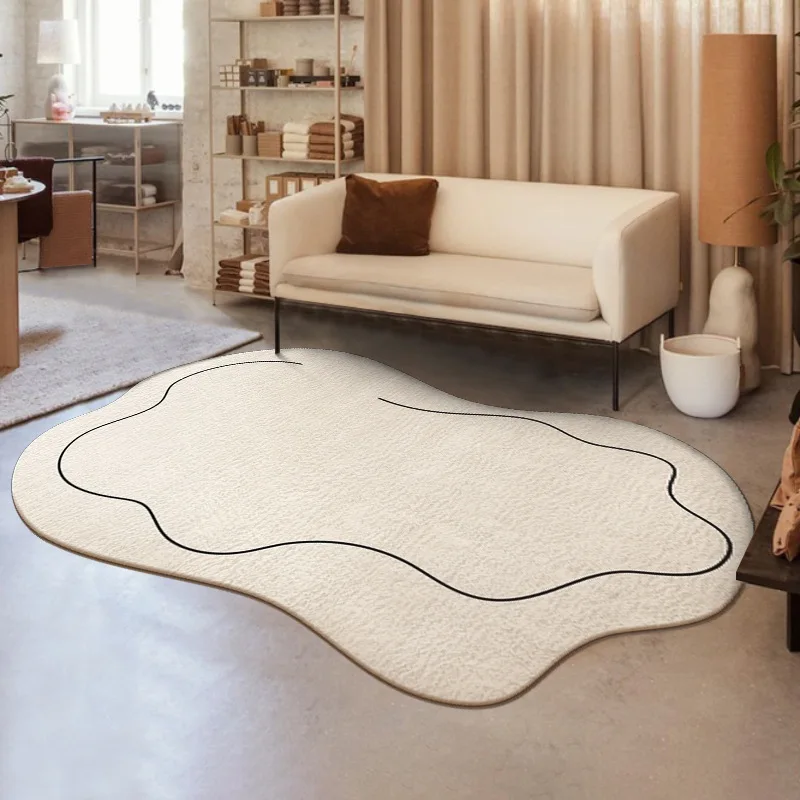 

Japanese-style Simple Cream Cloud Carpet Imitation Cashmere Special-shaped Carpet Bedroom Carpet Living Room Carpet