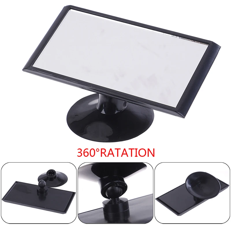 

12cm Car Easy View Rear Back Seat Baby Child Safety Universal Black Mirror Suction Mirror Rear Baby Mirror Auto Car Accessories