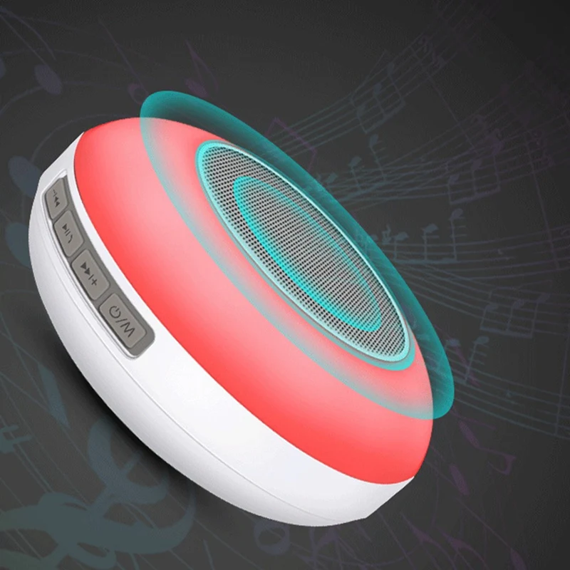 

Wireless Bluetooth Speaker Portable Shower Speaker With Night Light Stereo Color Changing Support TF Card