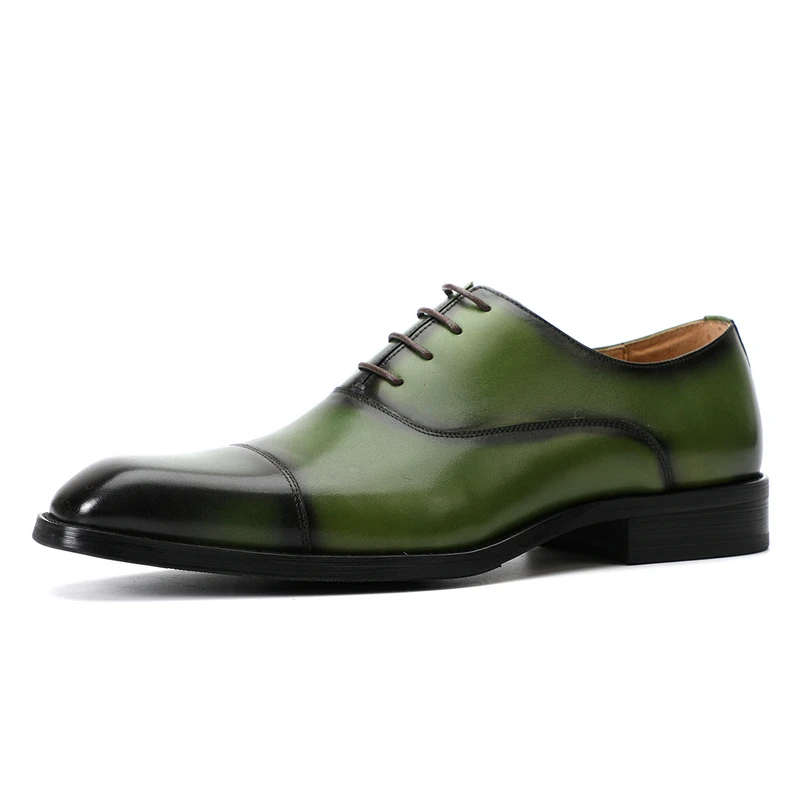 Green with socks Мужская повседневная обувь мужская Свадебная обувь с перфорацией типа «броги» из натуральной кожи кожаные мокасины, оксфорды мужские оксфорды, большие размеры 46, 11 - Цвет: Green with socks
