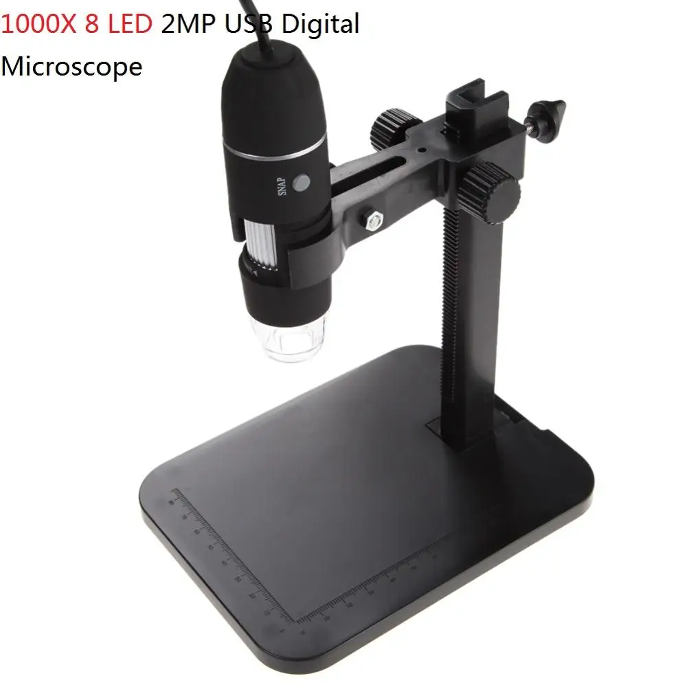 1000X 8 LED Профессиональный USB цифровой микроскоп 1000X800X8 светодиодный 2MP электронный микроскоп Эндоскоп увеличительная камера лупа+ подъемная подставка инструменты - Цвет: 1000X 8 LED