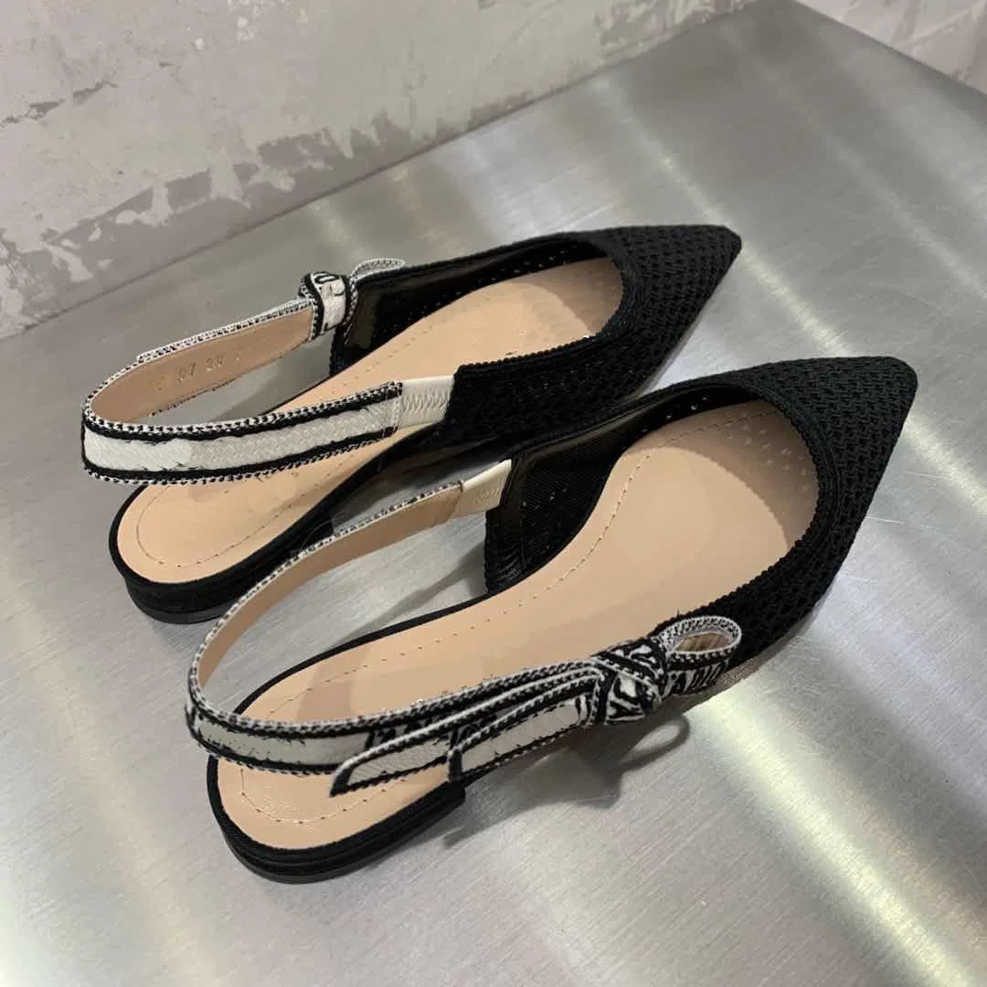 

Summer knitted hollow out fashion viscose shoes high low top adult thin heel back empty cat heel pointed high heel sandals