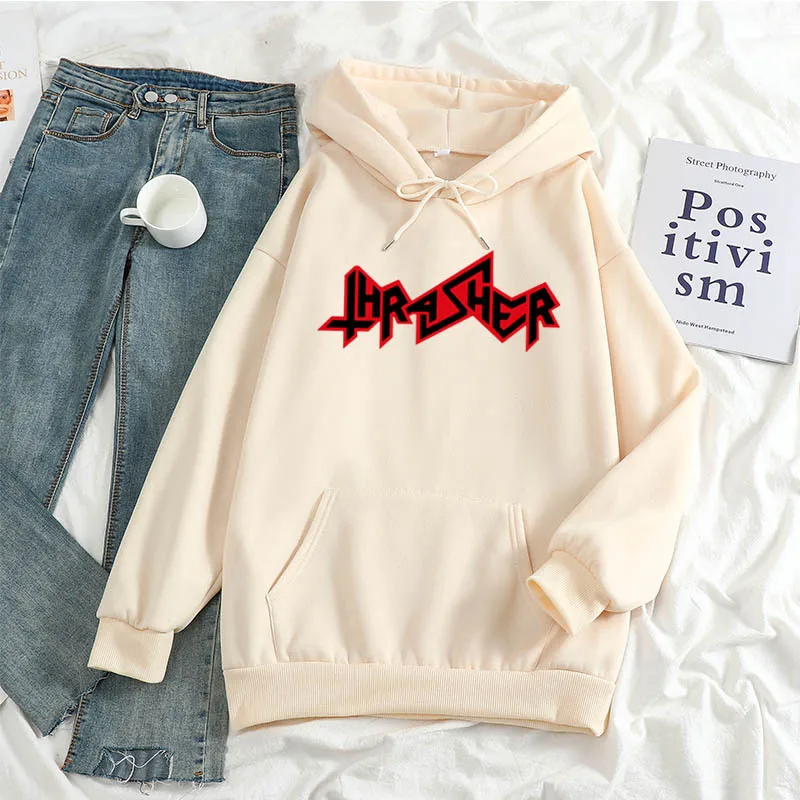 

KPOP Trendy Hip Hop Popular Logo Hoodie Men/Women Casual All-match Sweatshirt Unisex Streetwear Retro Harajuku Pullover Tee Tops