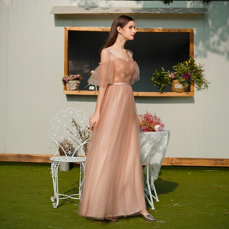 Милое платье с оборками элегантное подружки невесты Vestido Azul Marino платья для свадеб