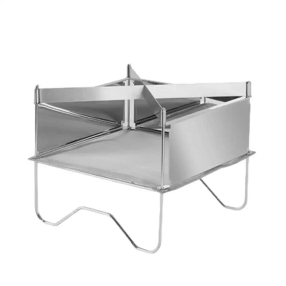 

30.9*30.9*20cm Outdoor Foldable Barbecue Grill Stainless Steel Portable Rack For Camping Body + Rack