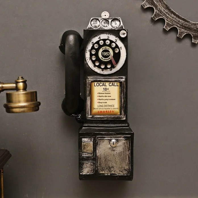 Винтажная вращающаяся классическая модель телефона из смолы в стиле ретро