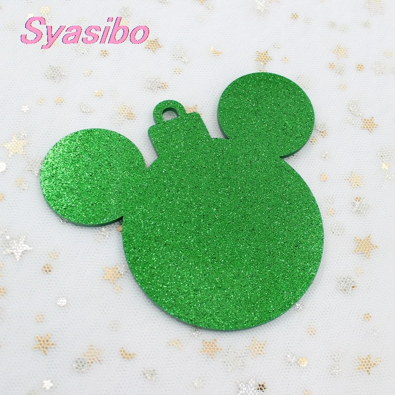 101 мм Акриловая Рождественская мышь рождественские украшения монограмма дерево