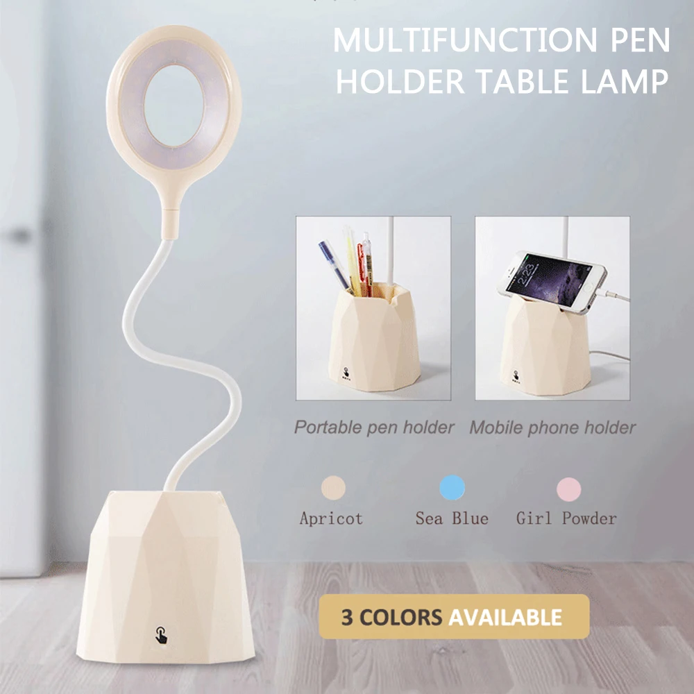 4000mah перезаряжаемая Светодиодная настольная Сенсорная лампа USB гибкая для чтения