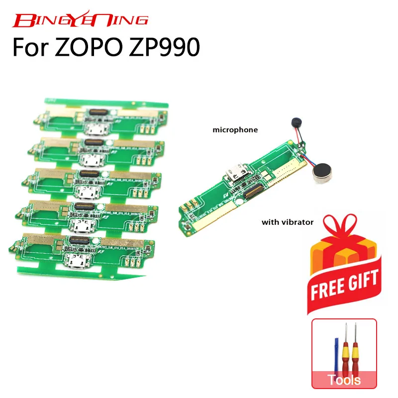 BingYeNing USB разъем плата зарядки для ZOPO ZP990 Flex зарядка кабелей модуль микрофон сотовый телефон Mini USB