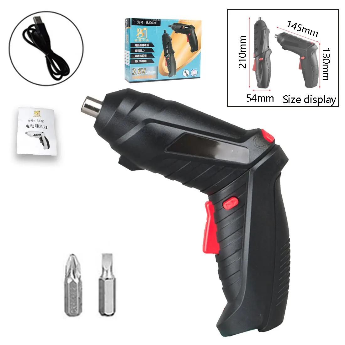 

Набор электрических отверток с максимальным диаметром винта, Беспроводная электрическая дрель, Набор отверток из АБС-материала, Портативн...