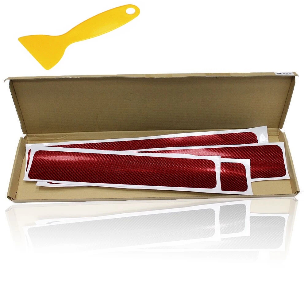 4 шт. красная Защитная Наклейка на порог передней и задней двери