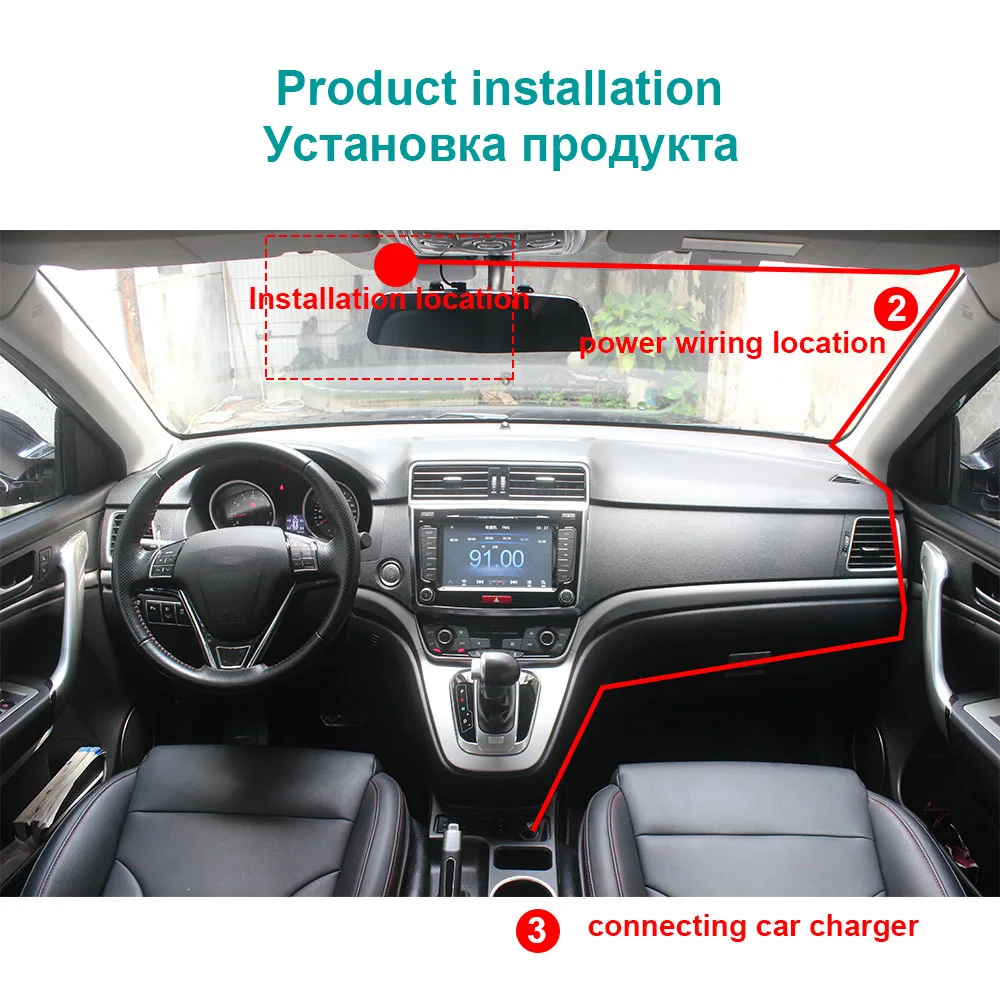 Скрытый Автомобильный видеорегистратор KATUXIN с Wi-Fi Novatek камера ночного видения 2
