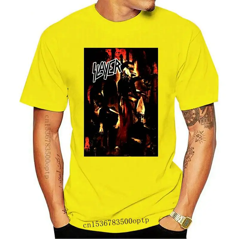 

Новая футболка из тяжелого металла с принтом «Slayer», Официальный Дизайн спереди и сзади, 2021