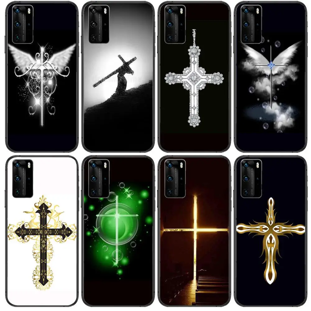 

Bible Jesus Christ Christian Phone Case For Huawei P40 p30 P20 10 9 8 Lite E Pro Plus Black Etui Coque Painting Hoesjes comic fa