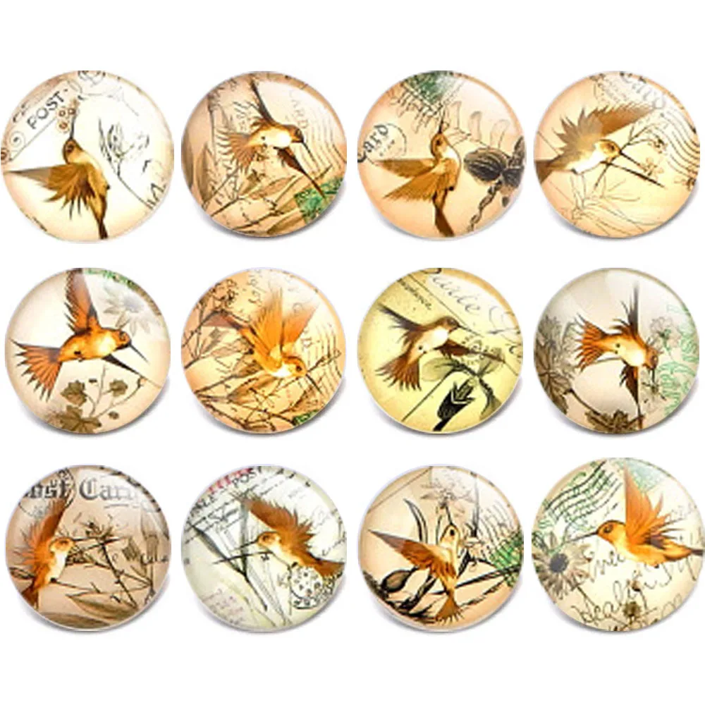 10 шт./лот новые смешанные ювелирные изделия летающая птица Стеклянные Подвески 18
