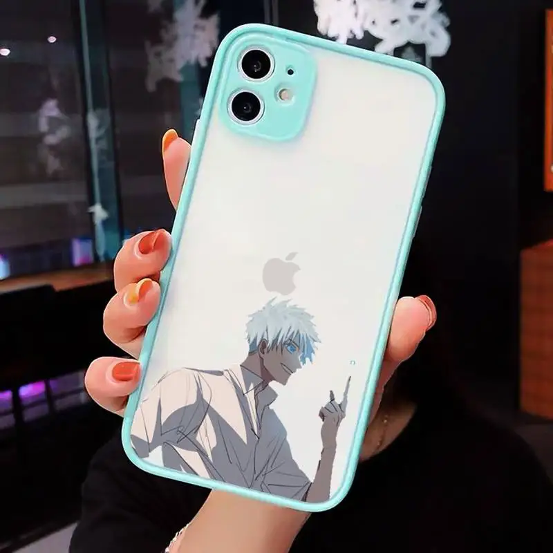 

Jujutsu Kaisen Phone Cases Matte transparent For blue iPhone 12 Mini 11 Pro XR XS Max 7 8 Plus X Back Cover