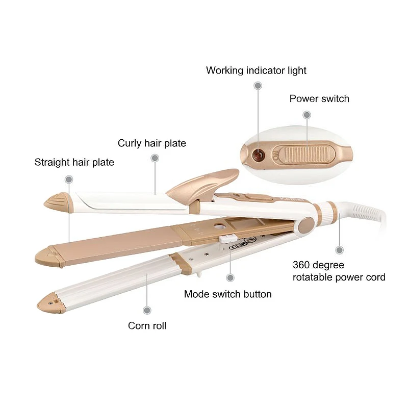 3 в 1 щипцы для завивки волос высокого качества многофункциональные и выпрямитель