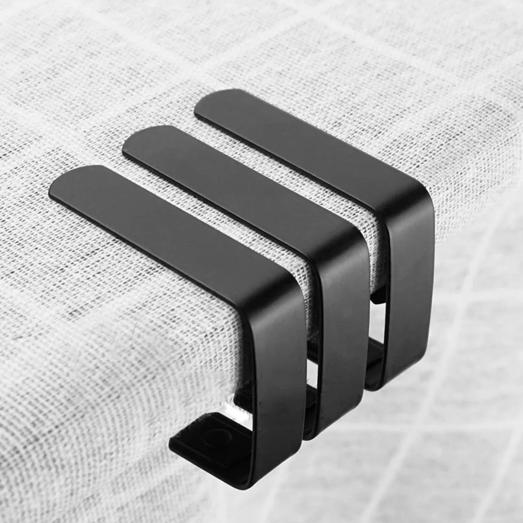 

4Pcs Color Edge Stainless Steel Tablecloth Clip Tables Picnic Wedding Cloth Party Holder Prom Supplies Useful Picnic Party Clips