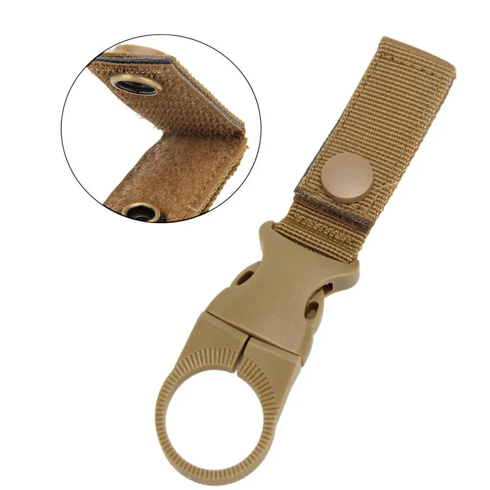 

4pcs Multifunctional Nylon Molle Buckle Webbing Straps High Strength Water Bottle Carabiner Belt Hanging Keychain Key Hook