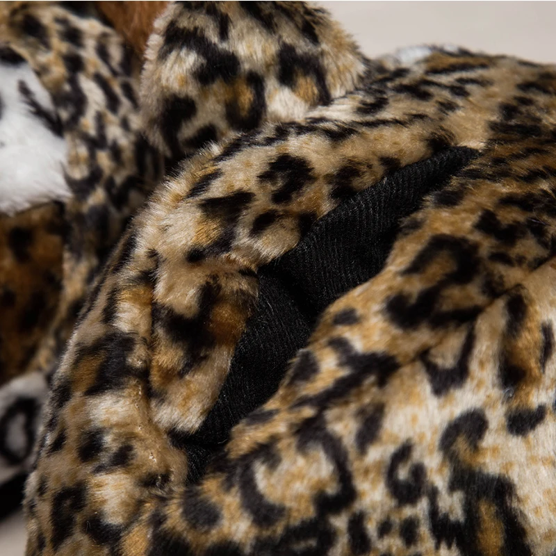 Тапочки домашние унисекс с рождественским гепардом для зимы | Обувь