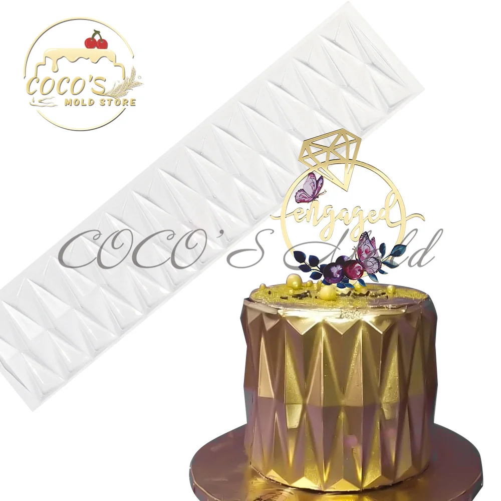 

Форма для торта в виде оригами, форма для торта из помадки, слепка из кружева, боковая форма для торта, кухонные инструменты для украшения то...