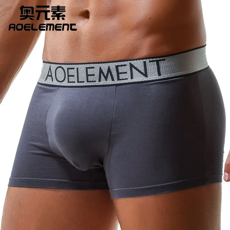 

2021 Gun And Bullet Separation Panties Anti-moving Men's U-convex Boxer Shorts Modal Scrotum Support Bag Mid-Waist Panties