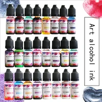10ml art ink alcohol resin pigment kit liquid resin colorant dye ink diffusion epoxy resin diy jewelry making