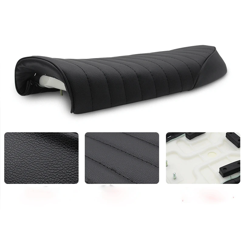 

1pc Motorcycle Saddle Motorbike Vintage Cushion Flat Tracker Seat Saddle For Cafe Racer Motorbike