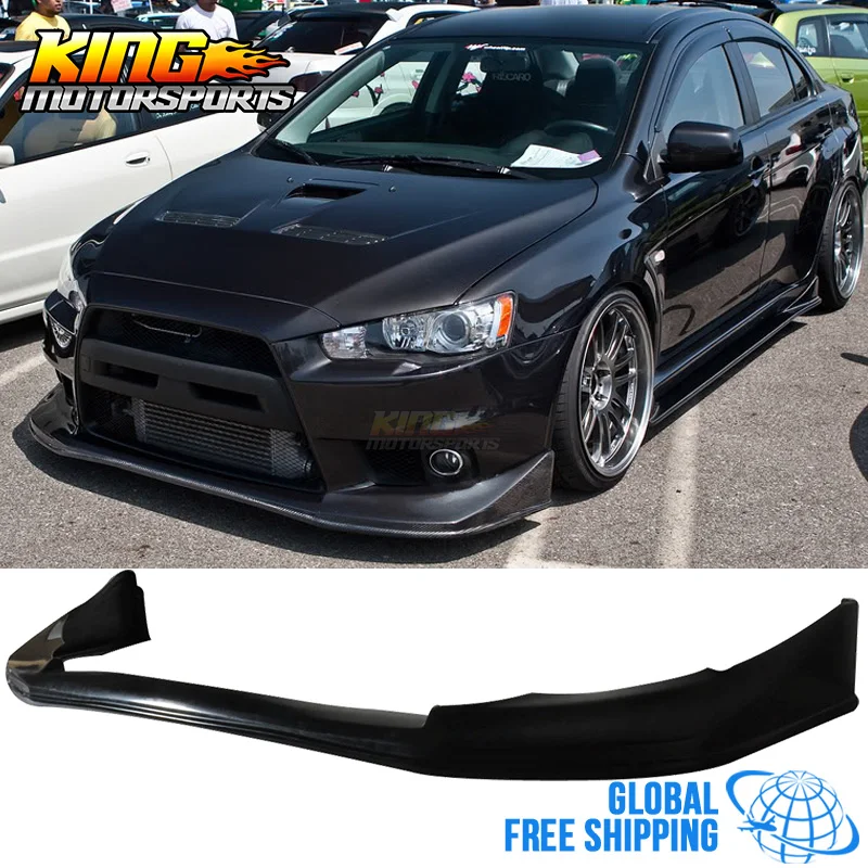 Подходит 2008 2015 MITSUBISHI LANCER EVO 10 X V STYLE передний бампер спойлер уретана PU JDM Глобальный
