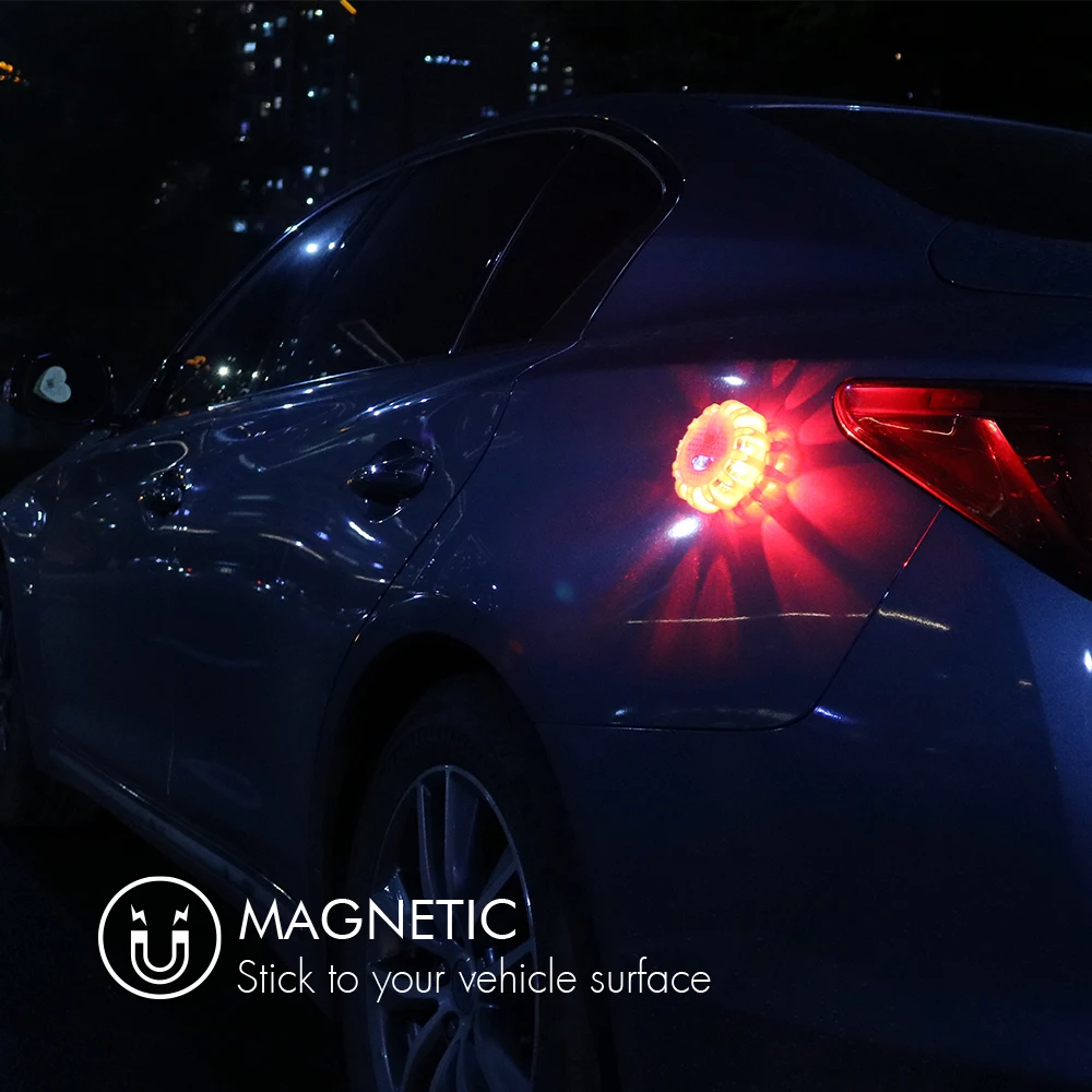 

Magnetic Emergency Roadside Safety Light IP44 Road Flares Rescue Light LED Strobe Warning Light Flashlights Car Beacon Lamps