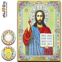 rubos diy 5d diamond painting icon of the lord god diamond embroidery mosaic big crystal special stone bead beadwork pearl sale