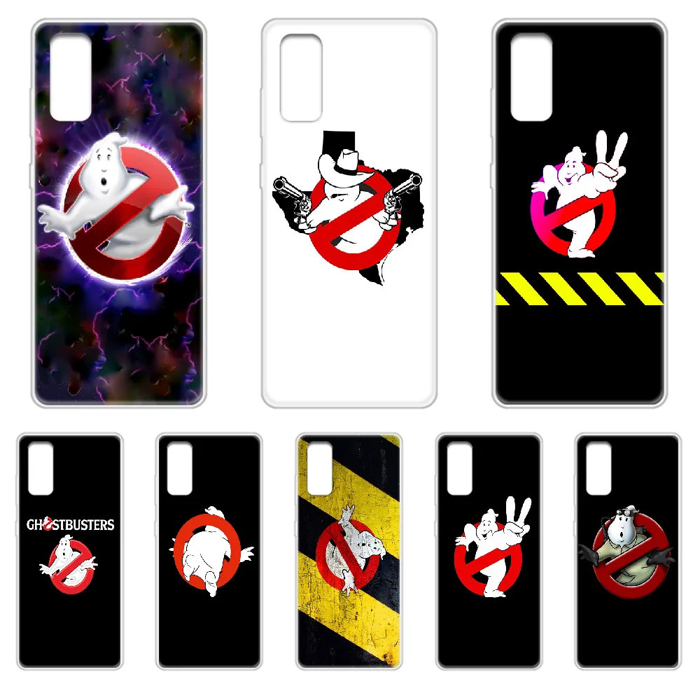 Белый чехол для телефона Ghost Busters SamSung Galaxy S 6 7 8 9 10 20 Edge Plus E Lite 5G ультрапрозрачный