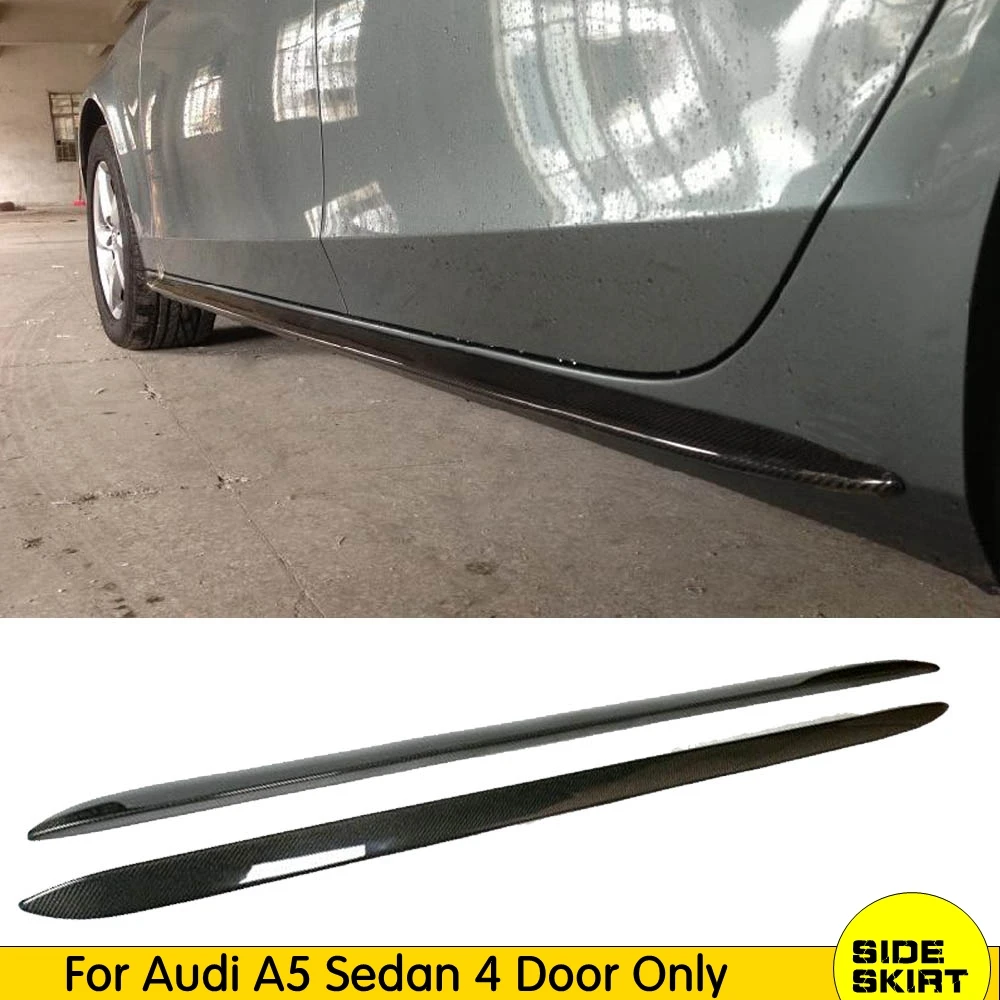 

Carbon Fiber Auto Side Skirts Auto Side Apron for Audi A5 4 Door 2010 2011 Not For Sline